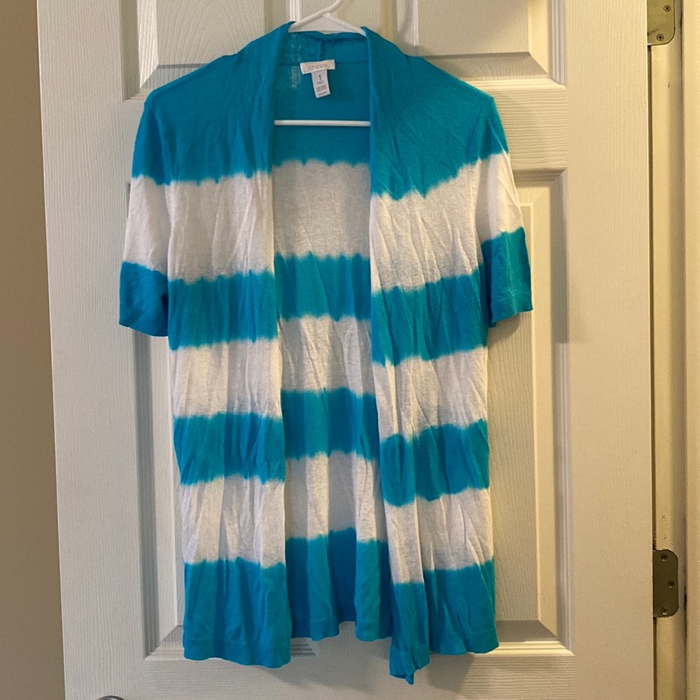 Chico’s Short Sleeve Cardigan Sweater